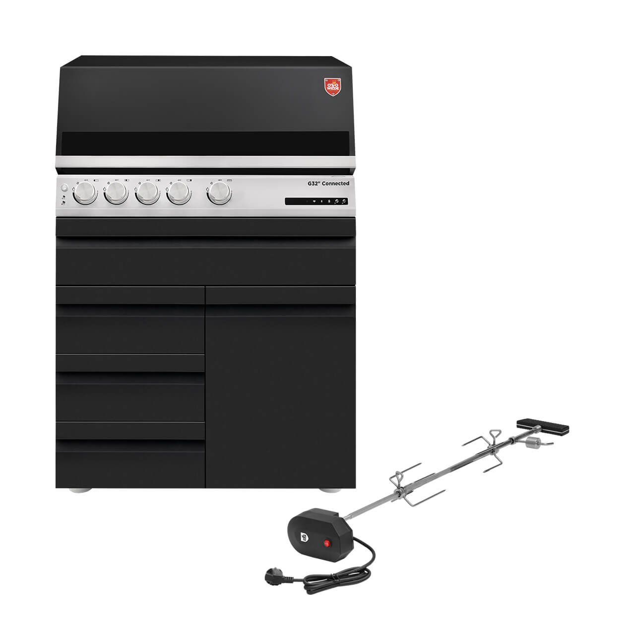 Otto Wilde G32" Connected Gasgrill 3 Schubladen  + 1 Tür inkl. XL Rotisserie
