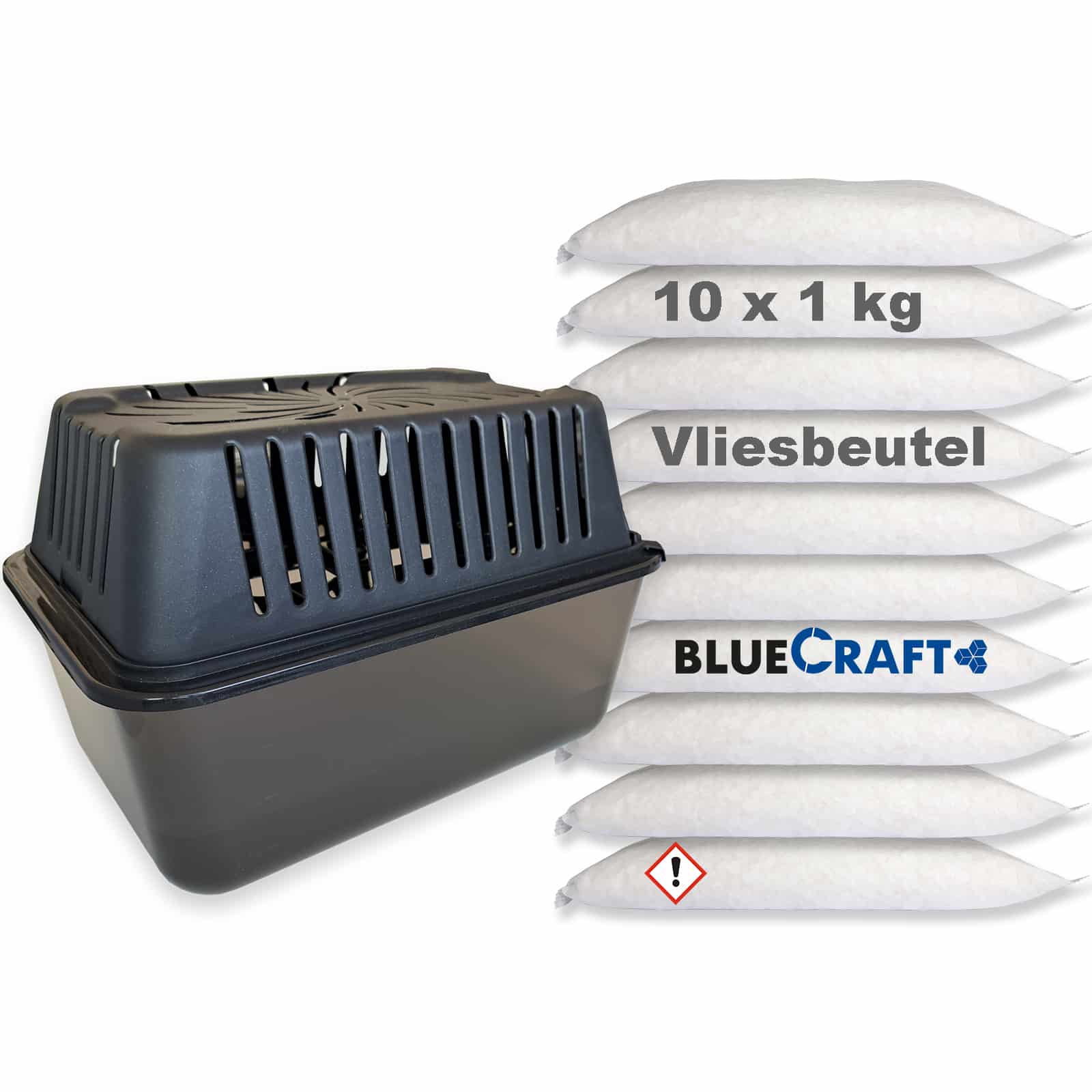 Bluecraft -   Raumentfeuchter-Box MEGA mit 10 x 1kg Vliesbeutel