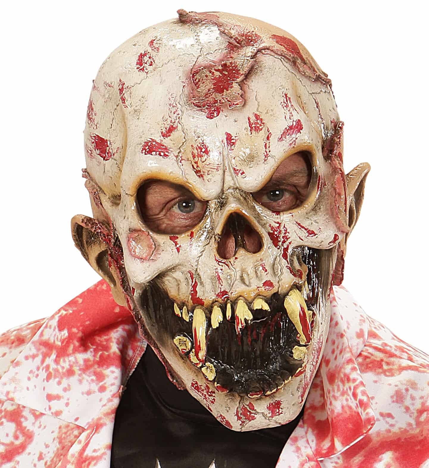 Maske: 3/4 Maske Blutiger Menschenfresserzombie Halloween Maske