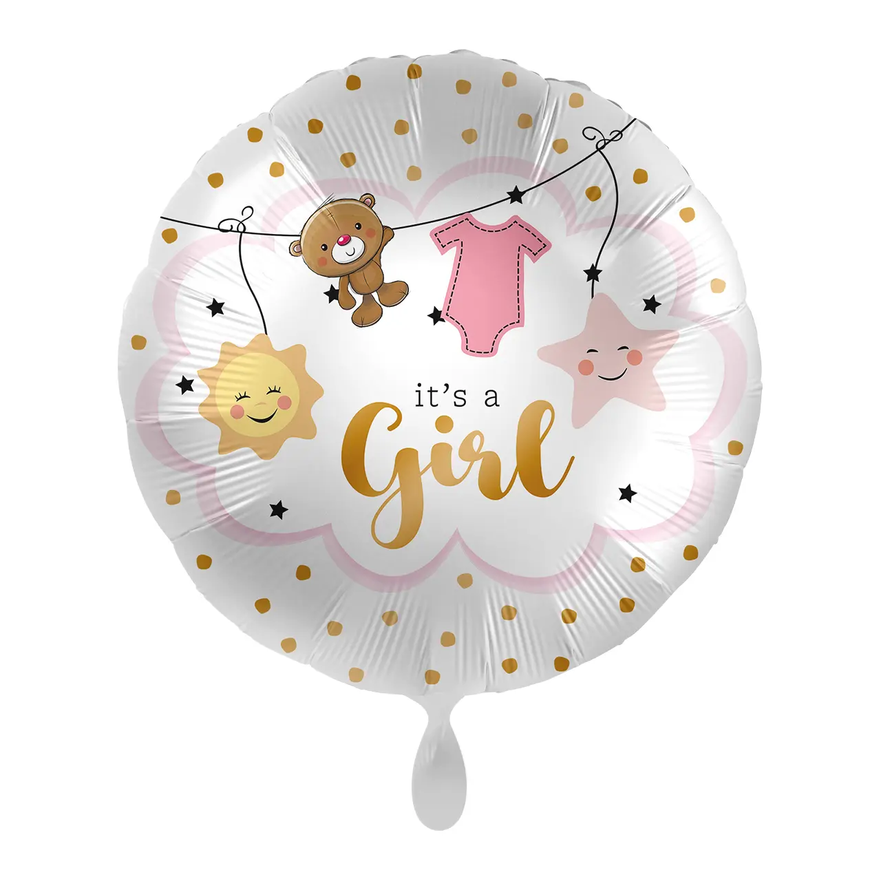 Baby girl is coming Folienballon  Größe: 43 cm