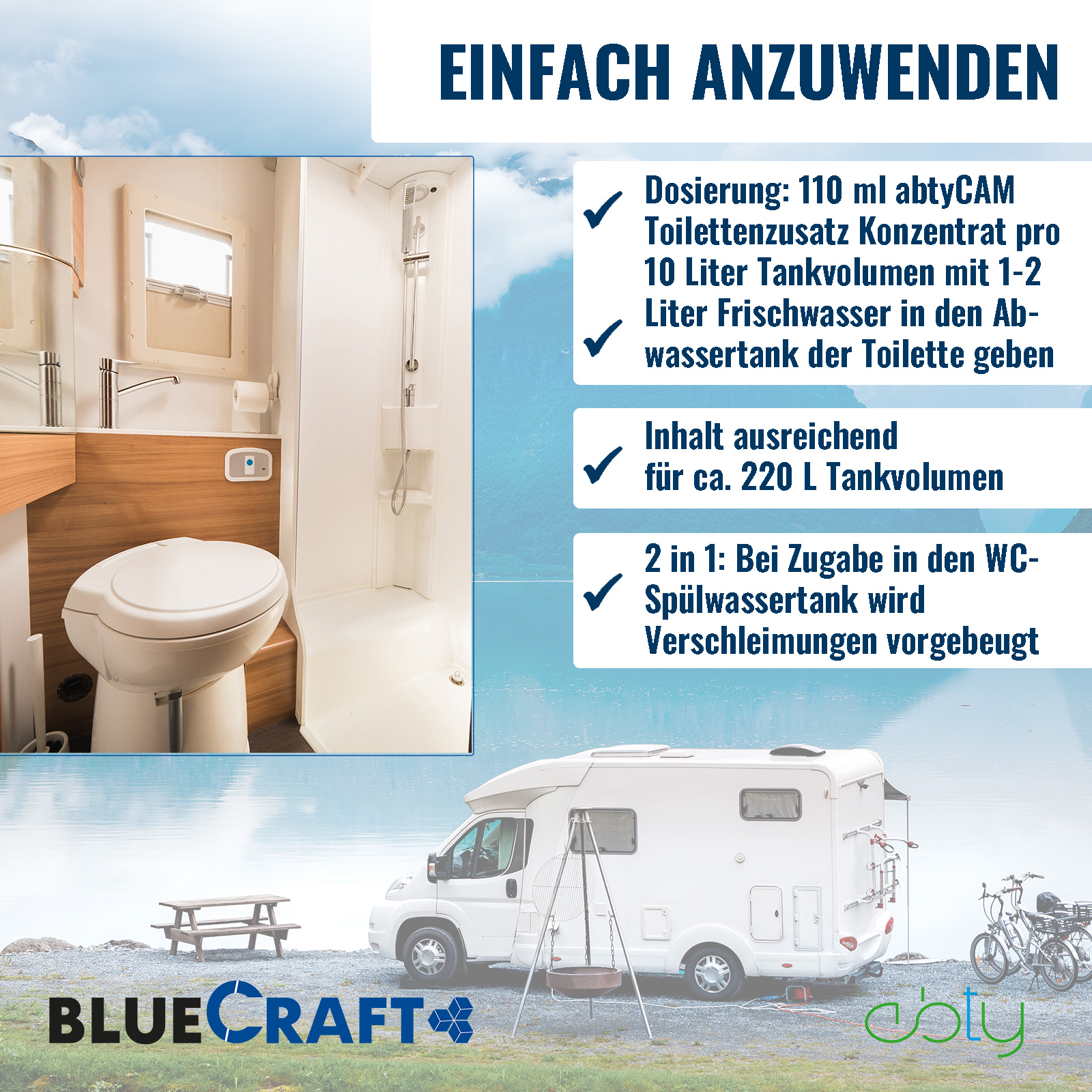 704867_03_anwendung_abtyCAM_sanitärflüssigkeit_2,5l, Werbung, Plakat, Transporter, Fahrzeug, Umzugswagen