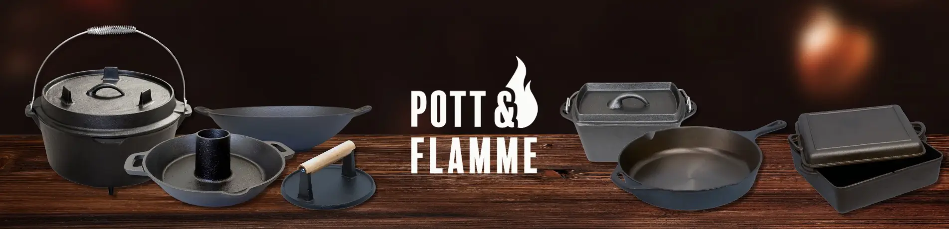 Pott & Flamme Gusseisen Geschirr