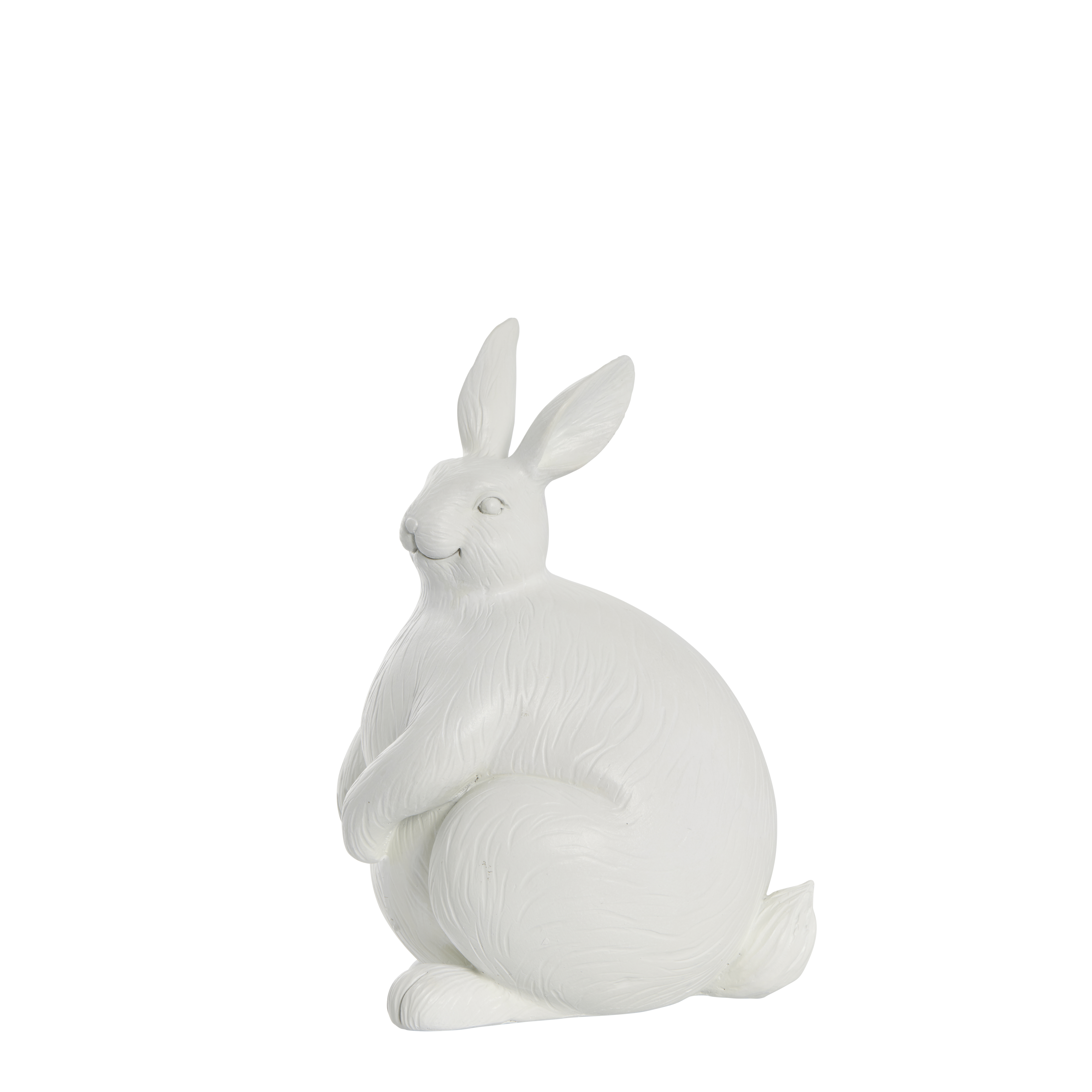 Lene Bjerre Semina Ostern Hase dick Polyresin weiß 17,5x16,5x25,2 cm Seite