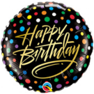 Ballon Happy Birthday schwarz