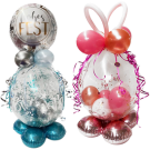 Geschenkeballons blau pink