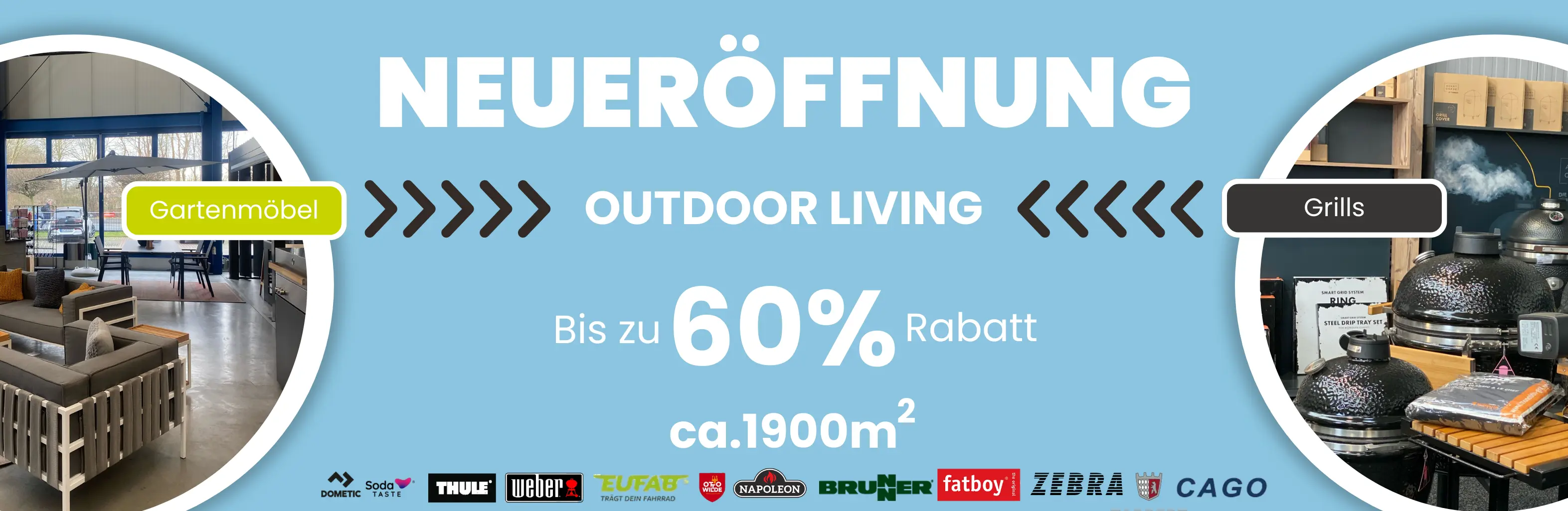 Neueröffnung Banner 60% Rabatt 