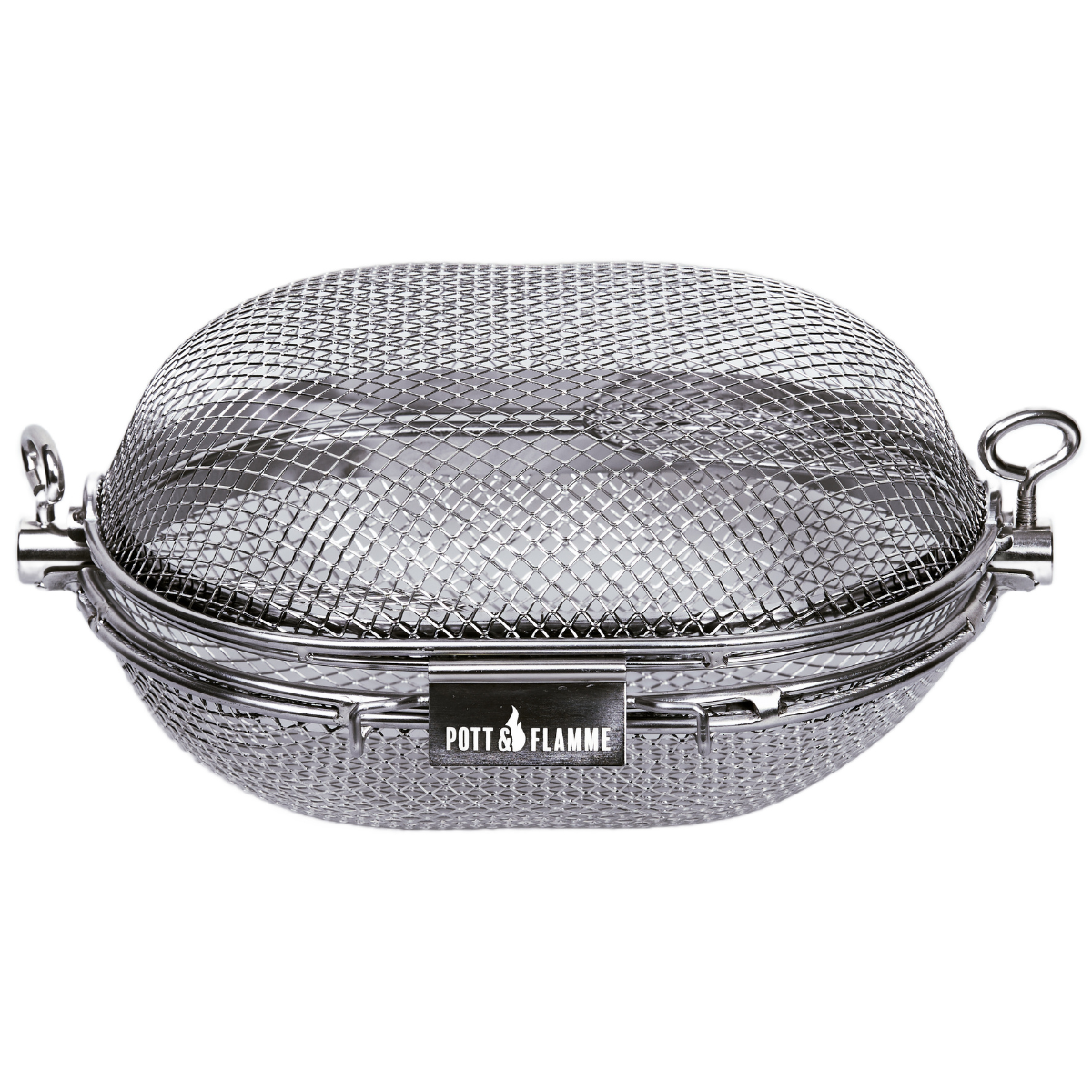 Pott & Flamme Rotisserie Korb Edelstahl   46,5 x 14,7 x 20 cm  