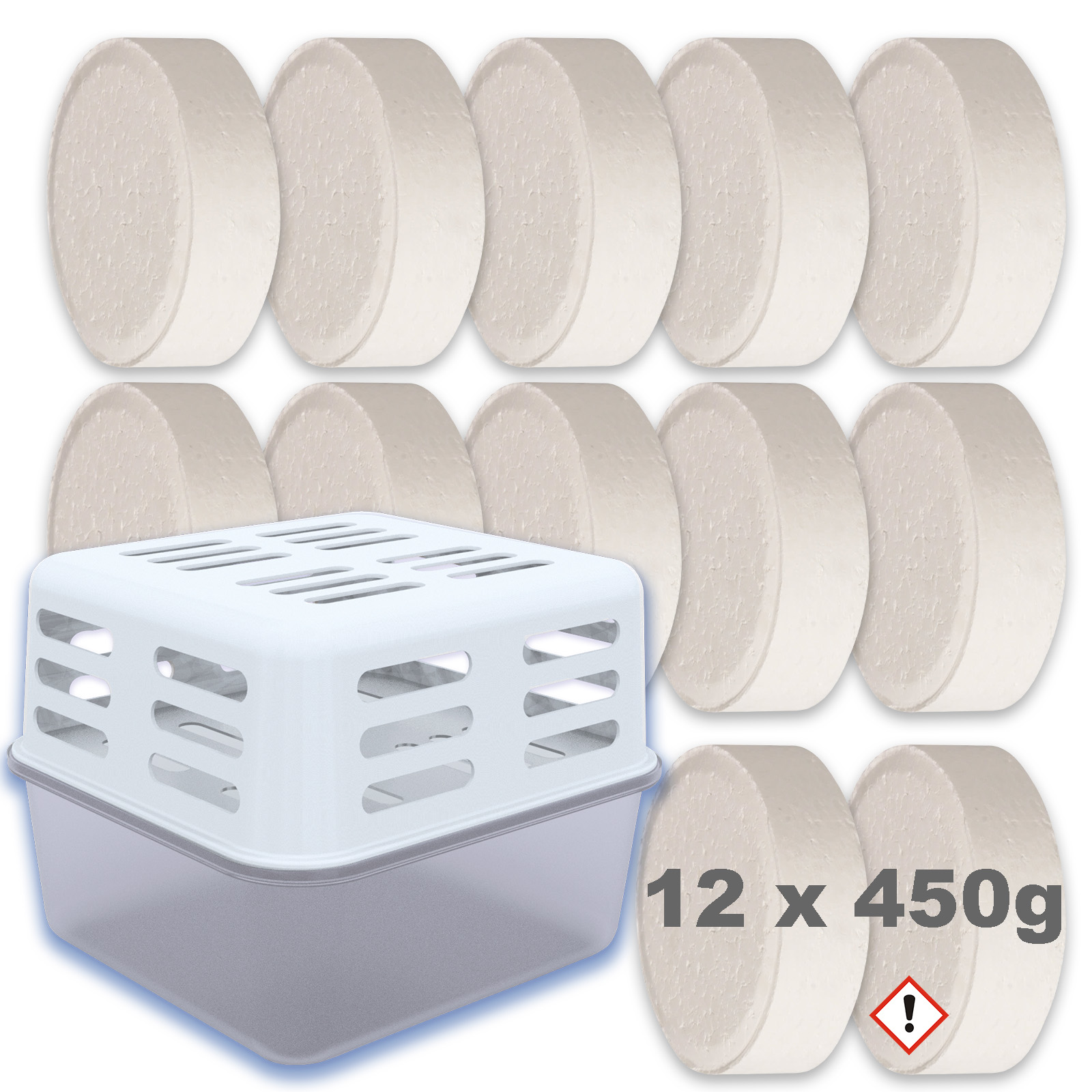 Luftentfeuchter Tabs Neutral 12x450g inkl. 1 Raum-  entfeuchter Box