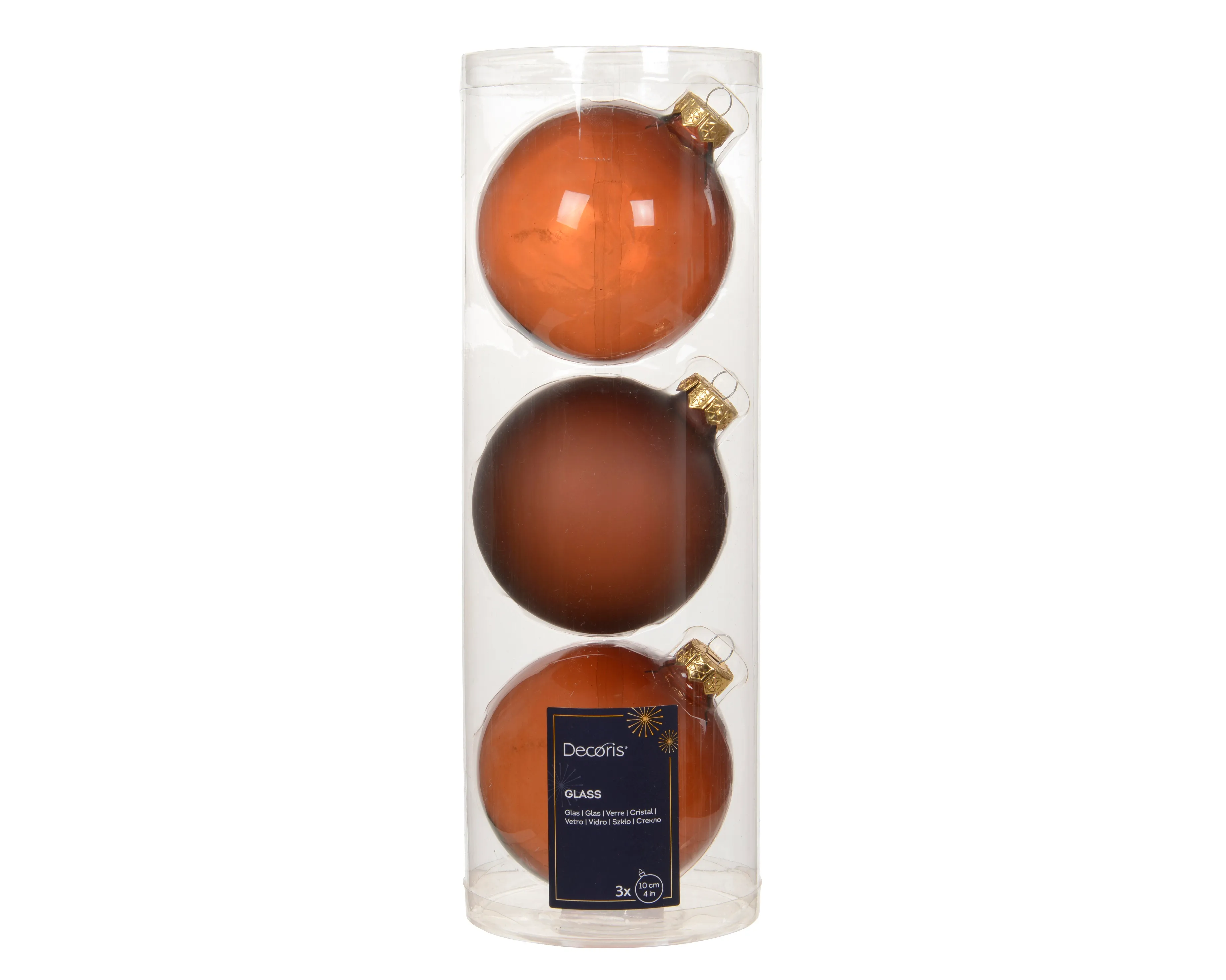 Kaemingk Weihnachtskugel Ø 10 cm 3 stueck espresso