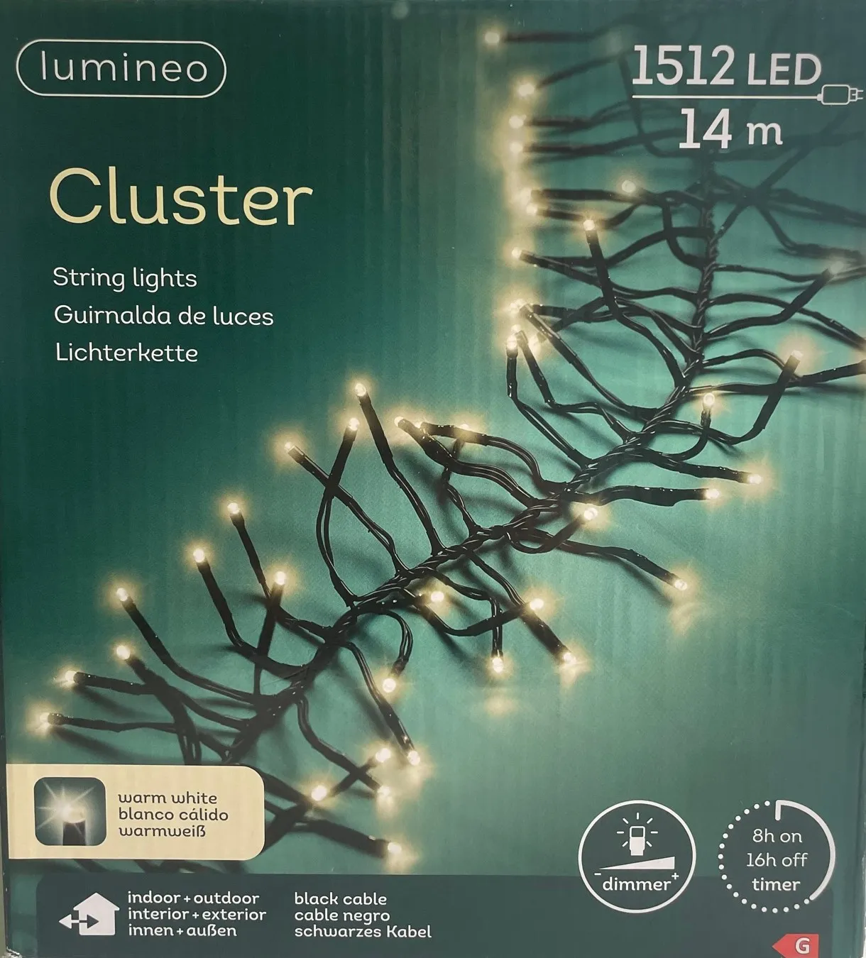 Lichterkette 1512 LED 14 Meter Warmweiß