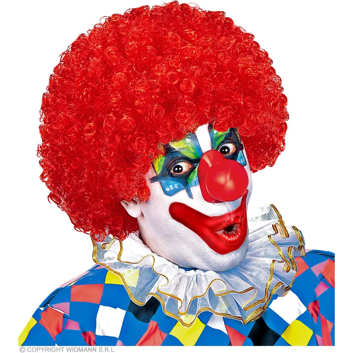 Clownperücke rot 