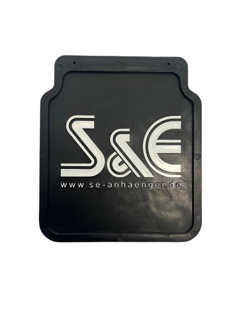 Schmutzfänger aus Hartgummi mit S&E Logo -  Lochabtand 115 mm