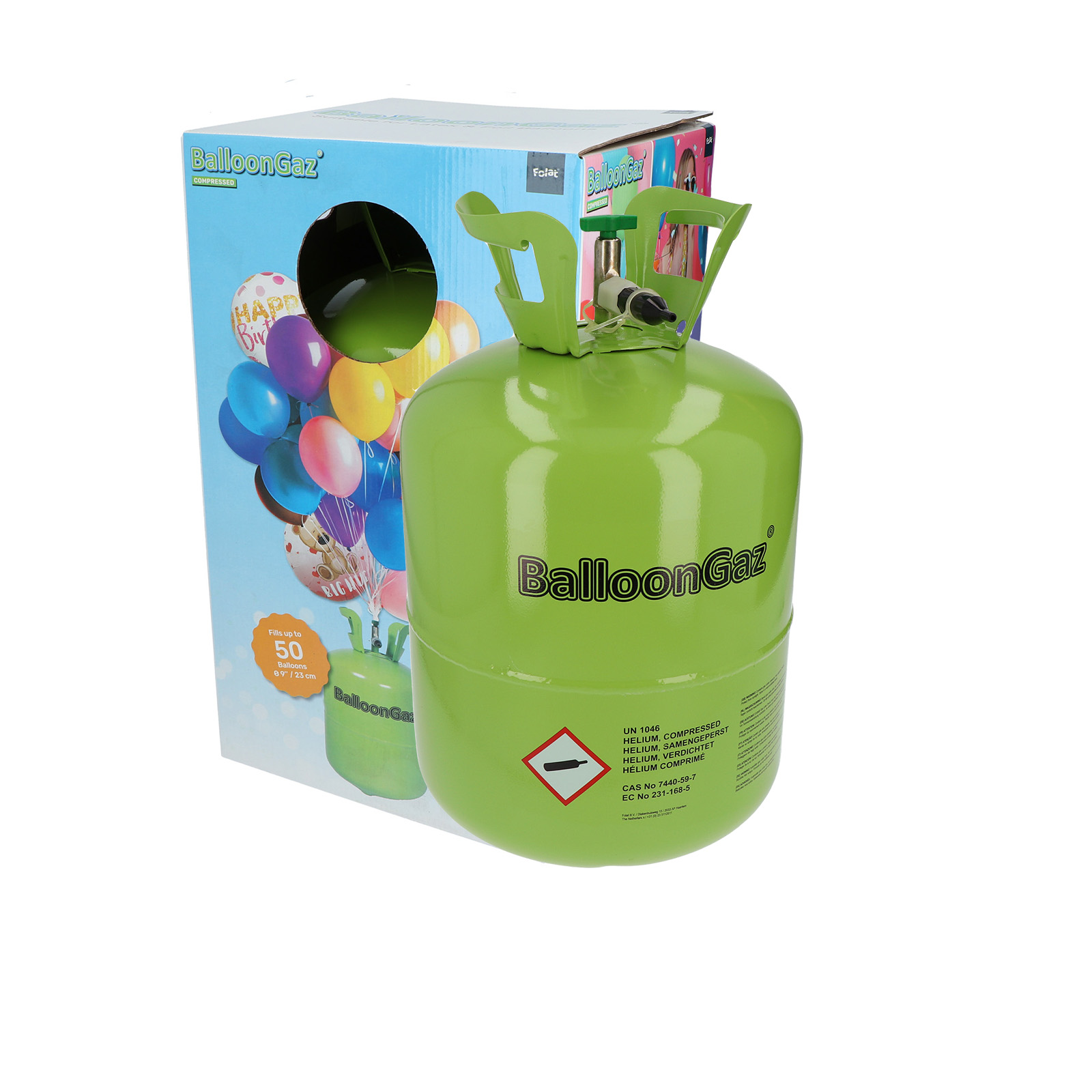 Ballongas Helium Flasche 50 Geburtstag Luftballon 