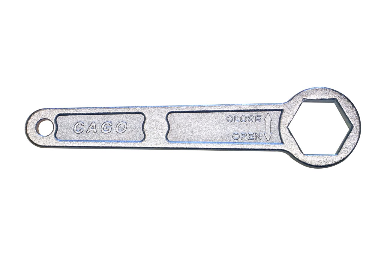 Ring- Gasflaschenschlüssel für die Stahl-Kappe  der technischen Gase Flasche