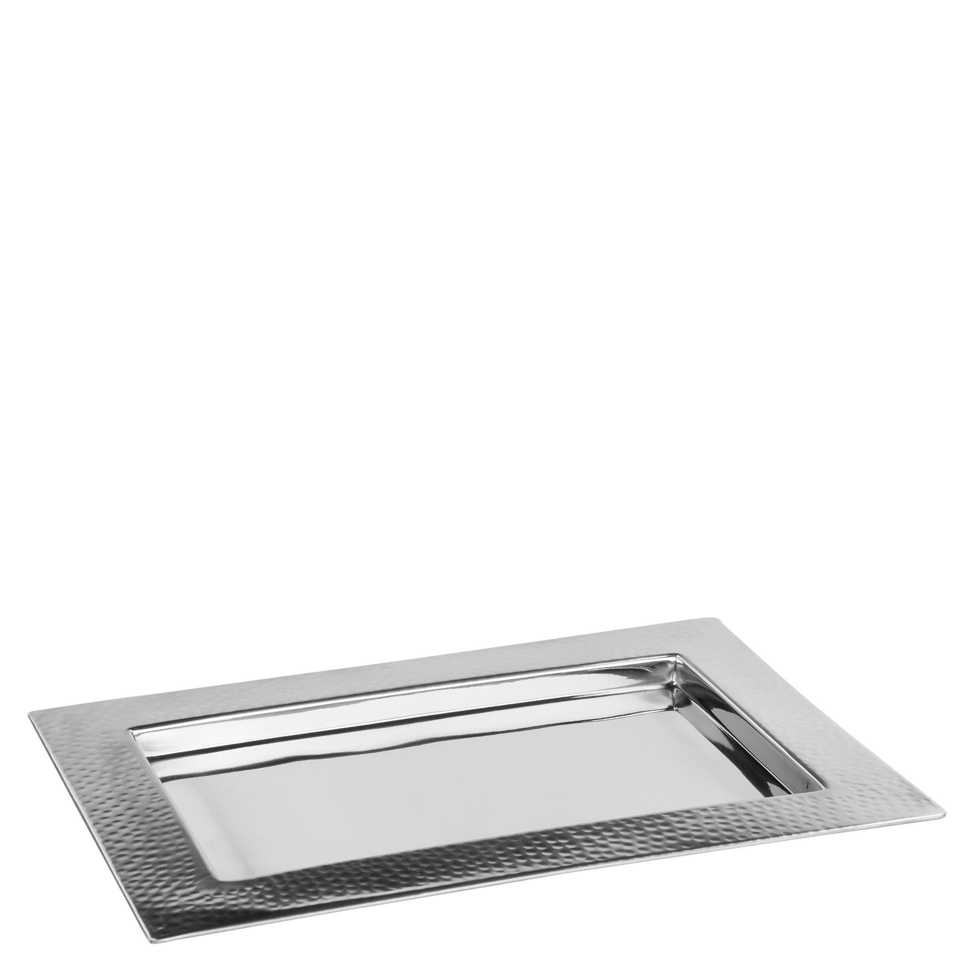 Lazio Tablett Edelstahl Silber 34 x 24 x 2 cm 
