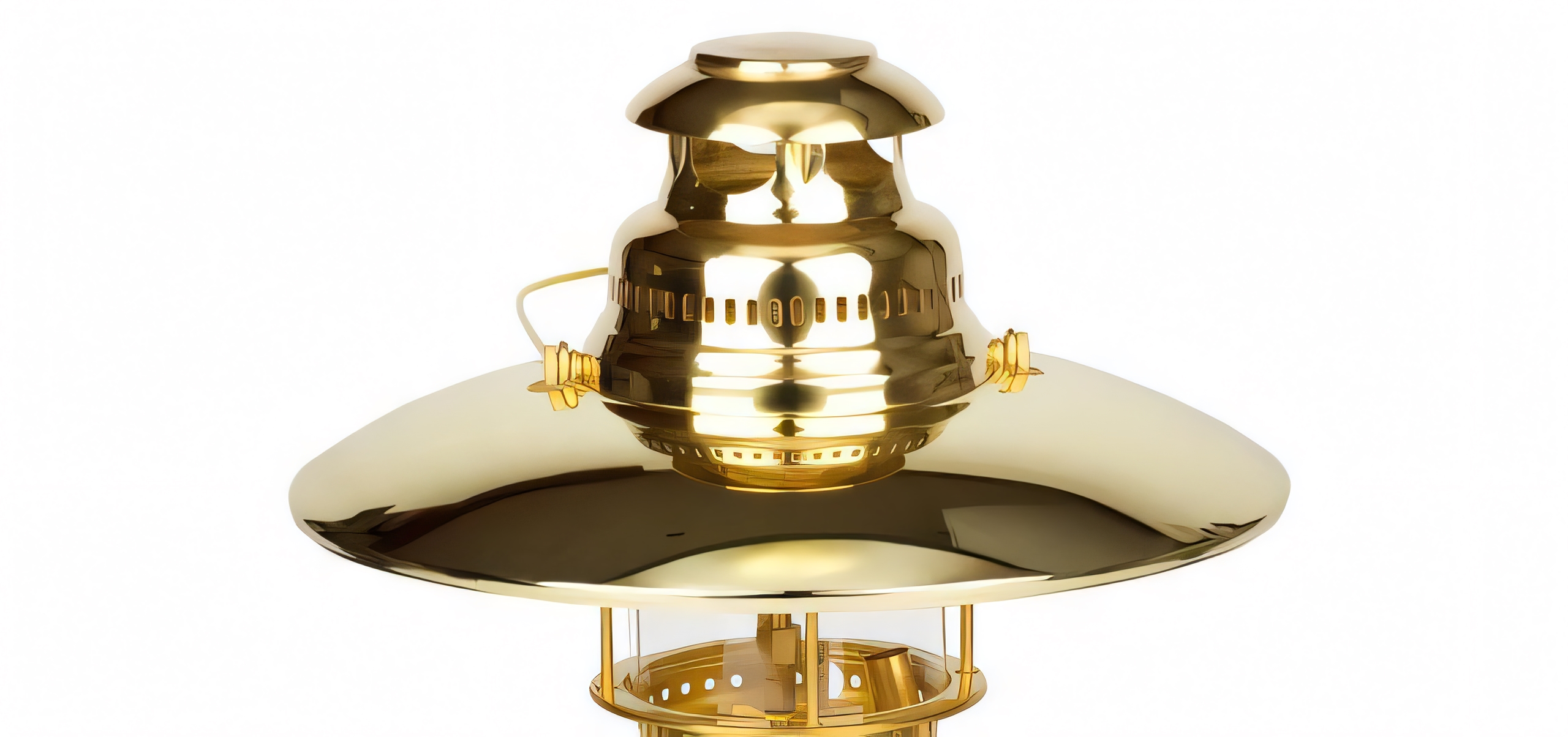 Reflektorschirm vergoldet für Petroleum-Lampe  HK 500 und HK 500 Elektro - Petromax 