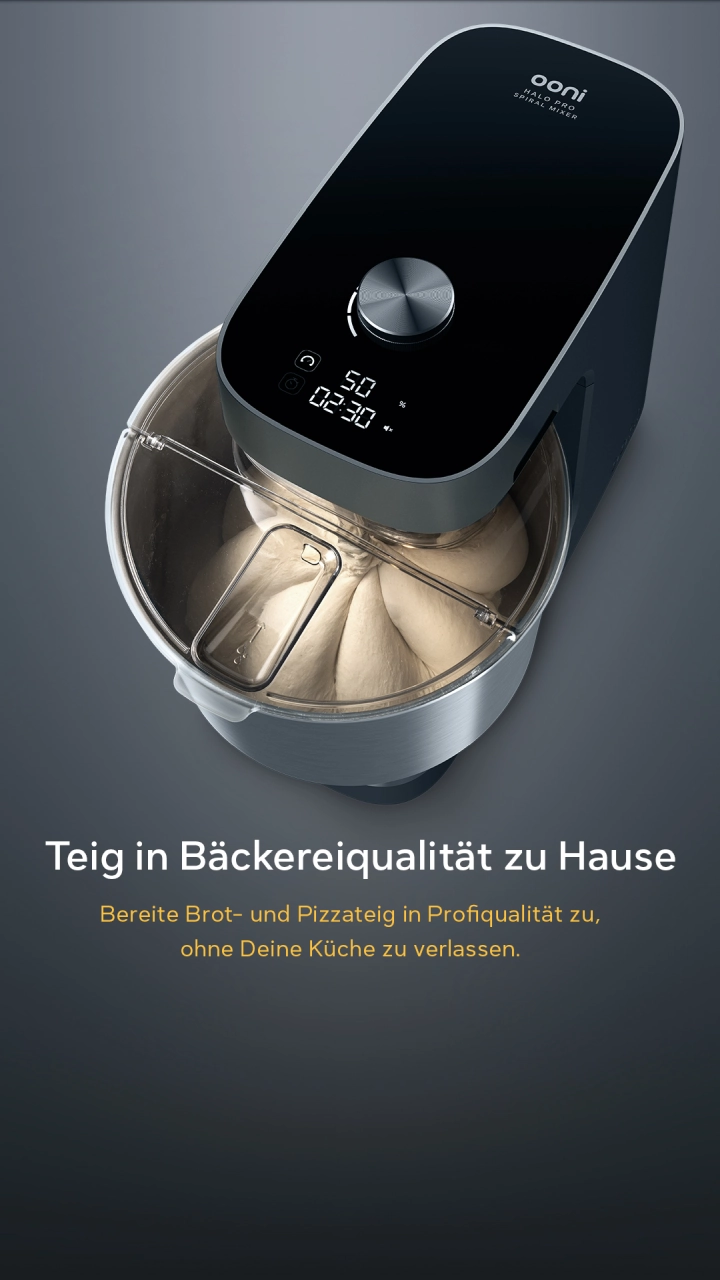 Ooni Halo Pro Teigknetmaschine | Spiralkneter Erklärung Ooni Halo Pro Teigknetmaschine | Spiralkneter Erklärung