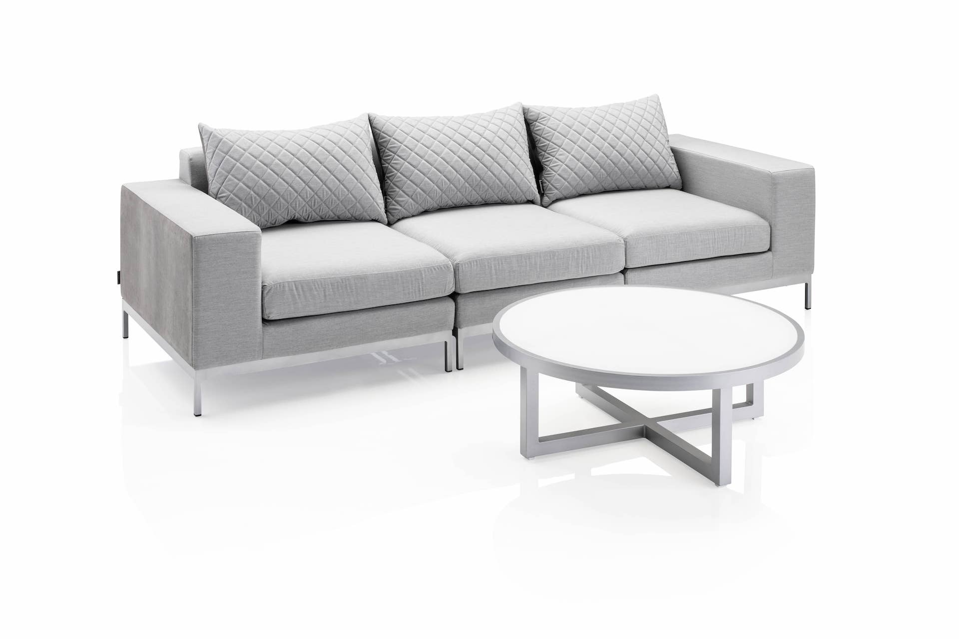 Kettler Ego Modular Lounge Endteil links, rechts, Mittelteil, mit Tisch