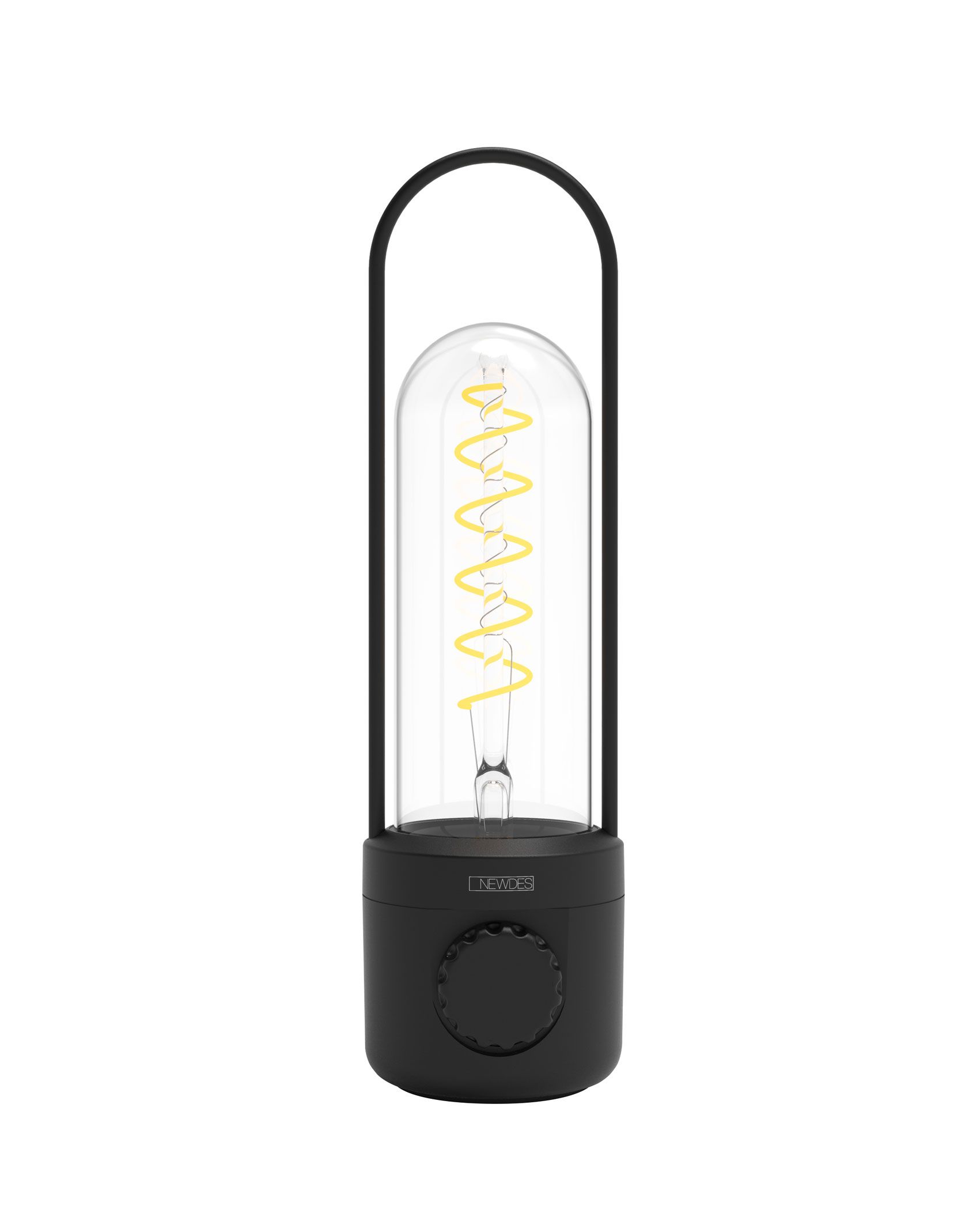 Coil LED Glühfadenlampe Schwarz 2W H28cm 