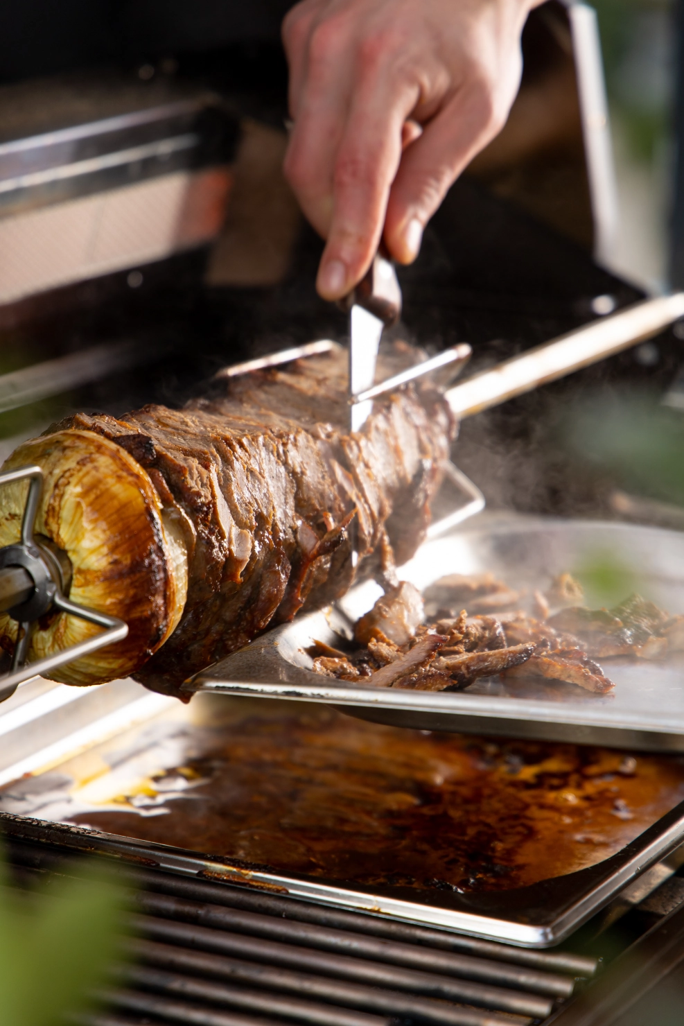 Drehspieß mit Gyros