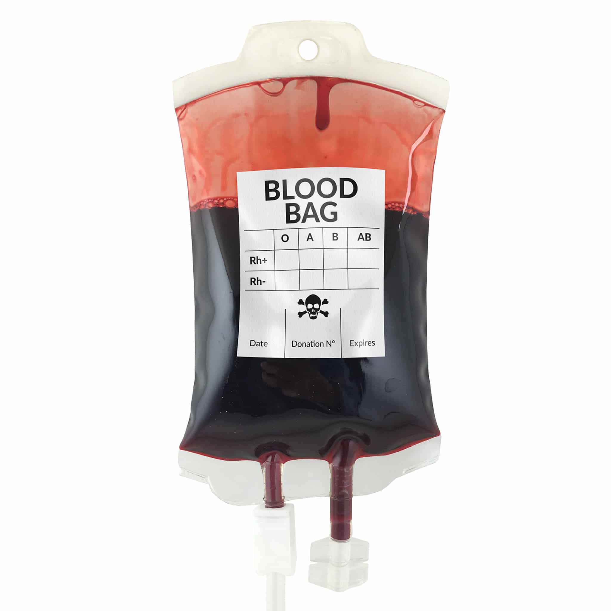 Kunstblut- Transfusion Beutel  Größe: 28 x 10 x 2,5 cm