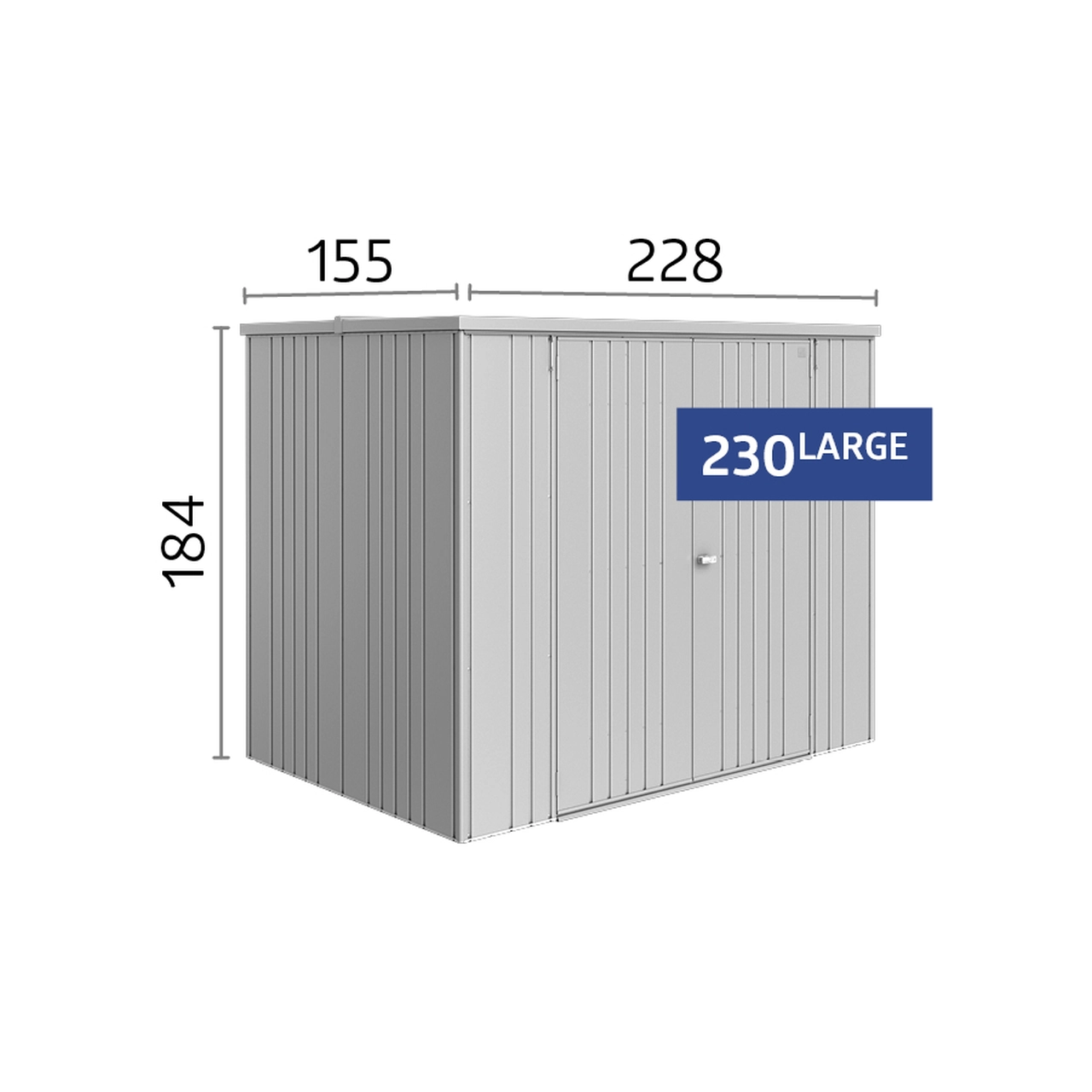 Biohort Gerteschrank 230 LARGE silber-metallic