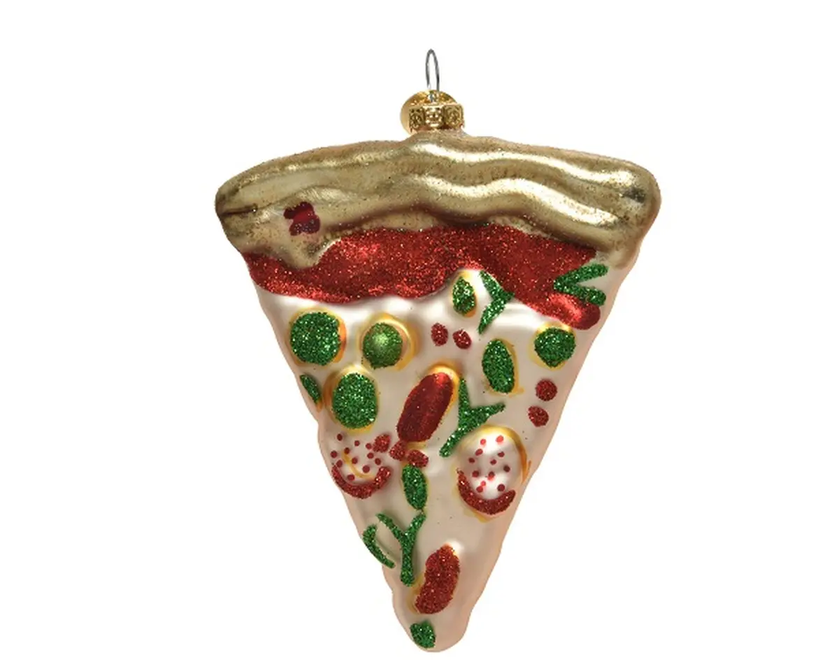 Kaemingk Weihnachtsbaumschmuck Pizza stueck hoehe 10.1 cm bunte farben