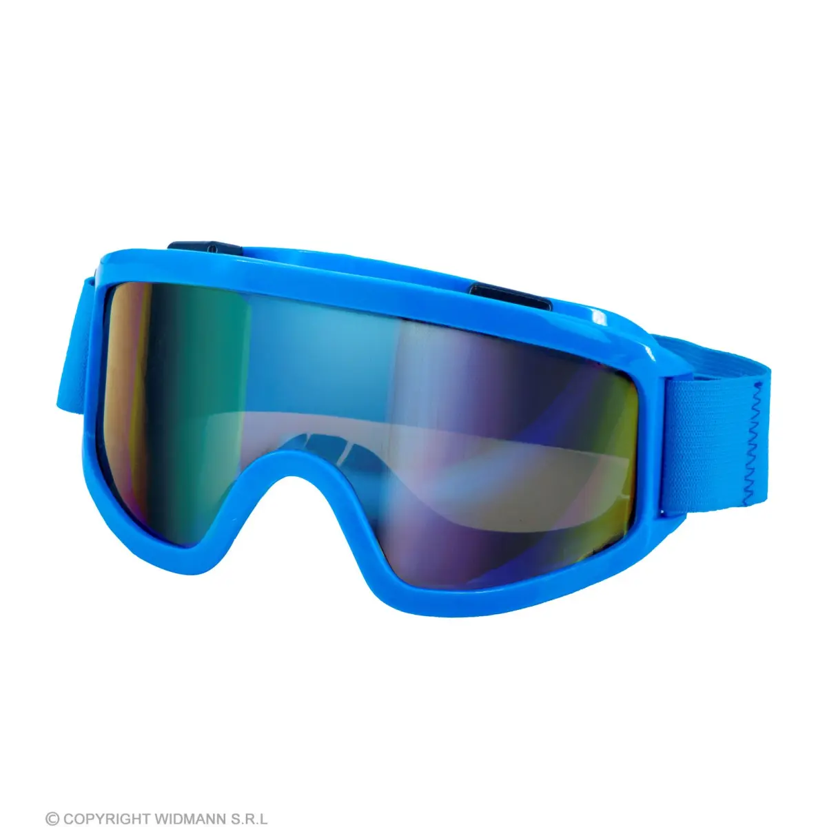 80er Jahre Skibrille, neon blau 