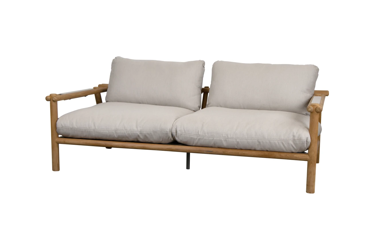 Cane Line Sticks 2 Sitzer Sofa Teak Set inkl. Kissensatz Stoff Natte Sand CL55812TSET-1 