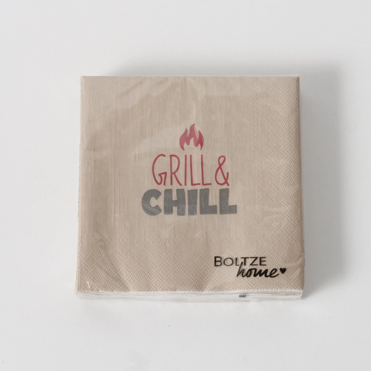 Grill & Chill Spruch auf den Servietten