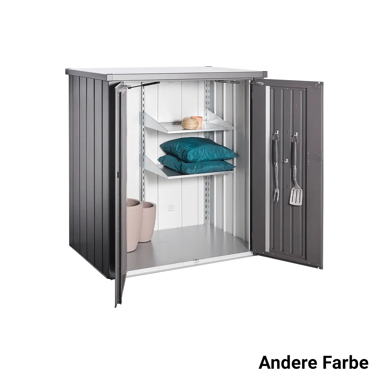 Biohort Romeo L in der Farbe dunkelgrau mit einem Anwendungsbeispiel