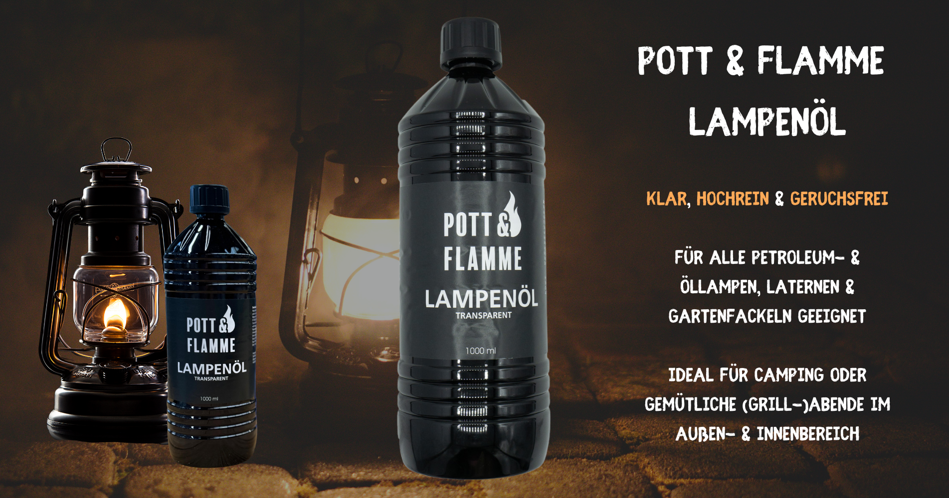 Pott & Flamme Lampenöl Banner