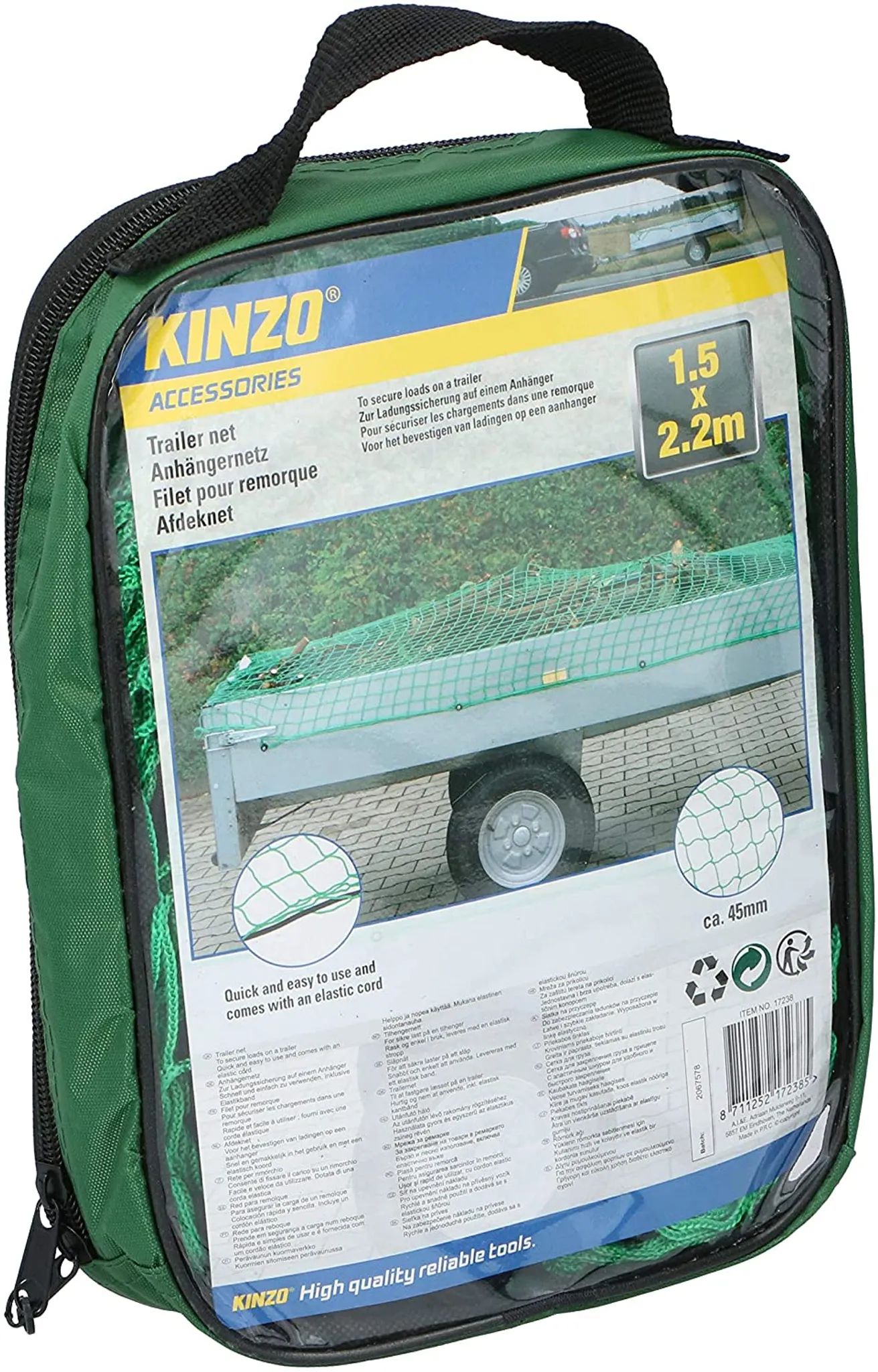Kinzo Anhängernetz 1,5 x 2,2 m 