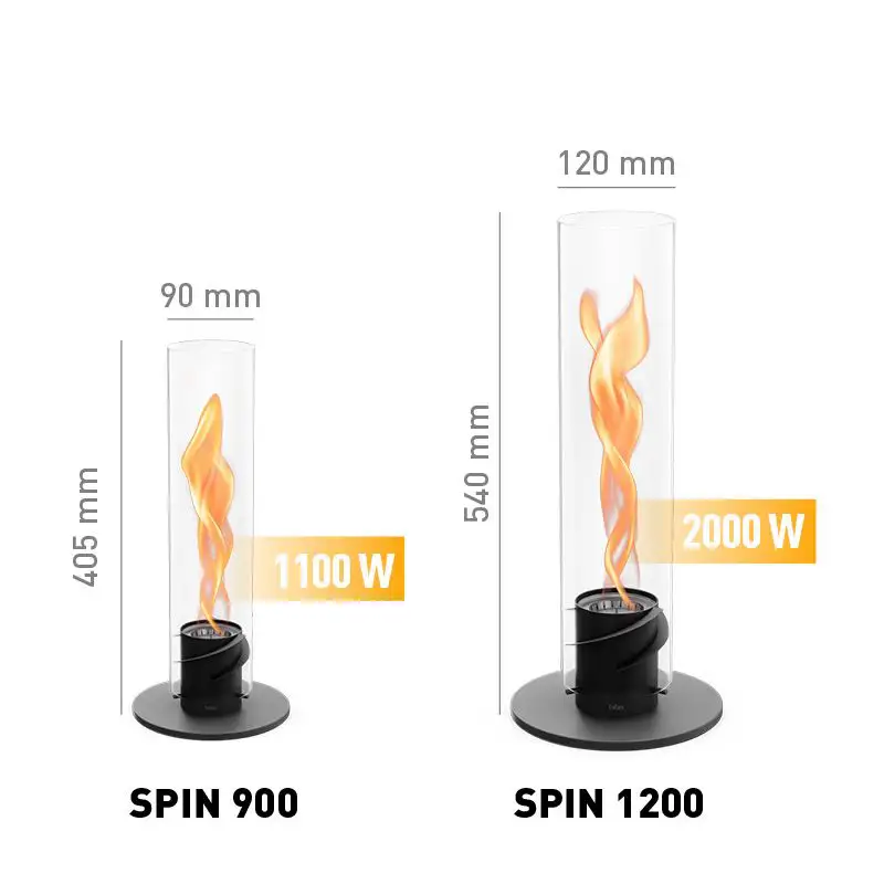 Hoefats Spin 1200 Tischfeuer Bio Eco Burner schwarz Vergleich