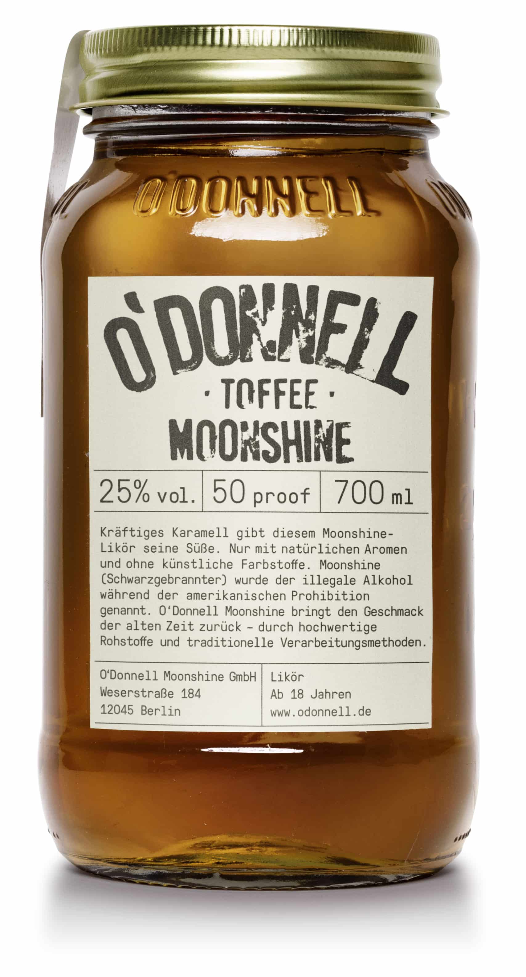 Toffee 700 ml ( 25% vol.)  O´Donnell - Moonshine