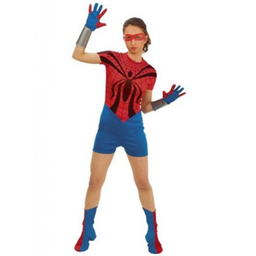 Kostüm: Jumpsuit Spidergirl Rot Größe: 38/40