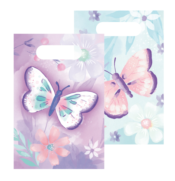 Dekoration: Flutter Papiertüten 8 Stück pro Packung 